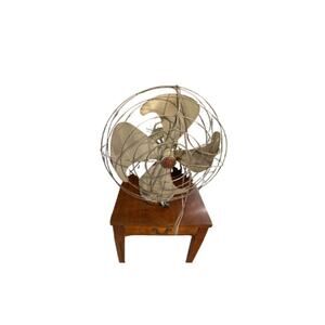 Vintage GE Metal Desk Fan – Fully Working – Industrial Gray – 1940s/50s